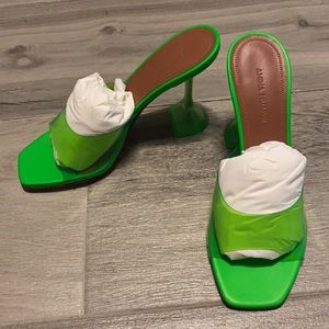 *NEW* Amina Muaddi Lupita Glass Green PVC SS21
